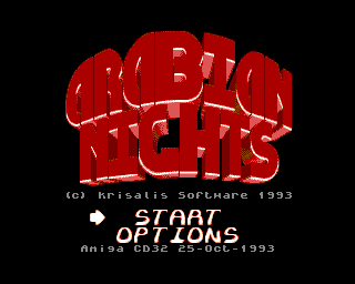 Arabian Nights title screen for Amiga CD32
